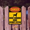 Dogo Canario Presa Dog Sign Danger Security System Door Sign