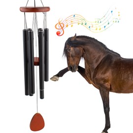 OOXYG Extra-Large Horse Toys, Horses Enrichment Wind Chime Toy, Toys for Horses, Hanging Horse Play Windchime Aluminum Tube Soothing Sound for Reduce Separation Anxiety