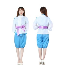 Fansaara Cosplay Anime Movie Halloween Cosplay Women's White Pink Costume Japanese Style Kimono Plain Disguise Costume Set Cosplay Christmas Party School Festival Cultural Festival Performance Clothes