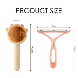 MAXQUU 1 Piece Of Cat Comb And 1 Piece Of Hair Scraper, Pet Hair Combing Tool, Pet Grooming, Pet Cleaning Brush.
