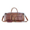 Leather duffle bags large 24 Inch Square Duffel Travel Gym