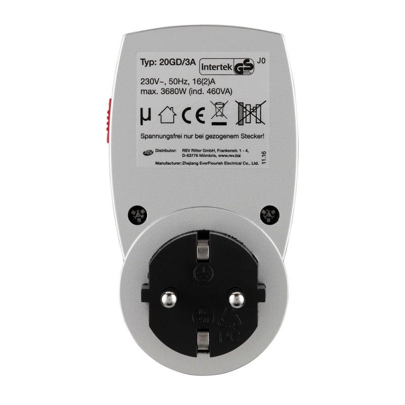 REV Mechanical Timer 48 Times/Day 30 Minutes 3680 W Silver