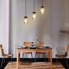 Classic Mason Jar Light Fixture, Clear Glass Hanging Lamp Adjustable