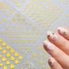 30 Sheets Gold Nail Stickers Star Nail Art Stickers 3D