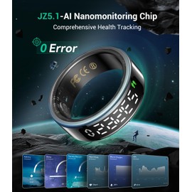 Lozltx Smart Ring 2025 【JZ5.0-Chip & 0% Messfehler】【Militärgeprüftes Titan-Design & IP68】 Fitness Ring- 30 Sprachen-Support Smartringe für Damen & Herren für Android IOS #10