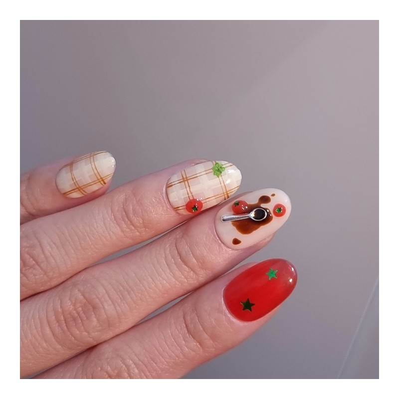 Gom Rice Tomato Handmade Nail Tip Omelet Rice Embo Bear