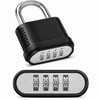 4 Digit Combination Lock, Heavy Duty Resettable Padlock with Short