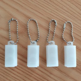 ccHuDE 5 Pcs Hearing Aid Battery Cases Plastic Button Battery Holders Hearing Aid Battery Storage Boxes with Keychain