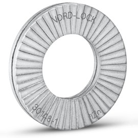 Wedge locking washer Carbon Stl Zinc flake coated thr. hard. M3.5 (#6) Lrg OD 20 glued pairs/pack