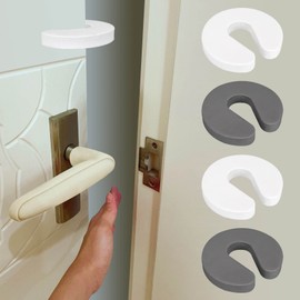 4 Pcs Door Finger Guards, Safety Protective Door Stopper, Foam Child Safety Door Stopper (Grey)