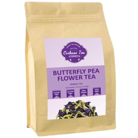 Ovikaso Tea, Butterfly Pea Flower Tea, 3.53 oz (300+ Cups), 100% Natural, Non-GMO, No Caffeine, Brew Hot or Iced tea, Baking, Cocktail, Herbal Tea