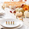 Beeveer 50 Pcs Thanksgiving Pumpkin Scarecrow Figurines, Small Harvest Scarecrows