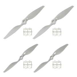 sourcing map 7x5 9x4.5 Propeller RC Propellers 2 Vane Blades Props Grey with Adapter Rings for Electric Airplane Aircraft, Pack of 4