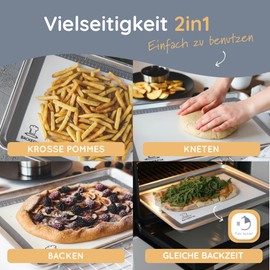 Backefix Silicone Baking Mat, Grey, High Quality, Reusable Permanent Baking Foil as a Healthy Alternative to Baking Paper without PFAS and BPA, Suitable for Everyday Use, Non-Stick and Dishwasher Safe