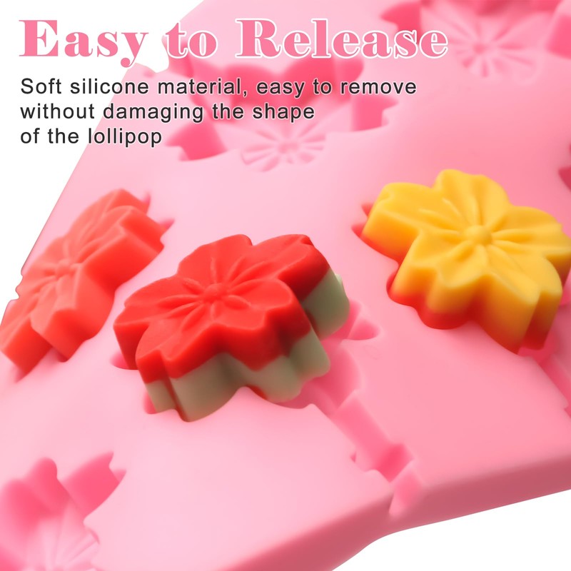 303Pcs Silicone Lollipop Molds Kit, Lollipop Maker Molds Set, Non-Stick