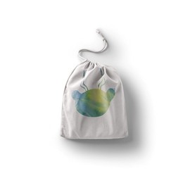 Le Jardin du Lin Bedruckte Baumwoll Taschen mit Kordelzug, Einkaufstasche, Beutel, Stoffsack, Stofftasche, Gemüsesack, Wiederverwendbare, Umweltfreundlich, Mehrzweck, Faltbar, Größe: 40x50 Cm