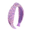 AMCAMI 1 Packs Purple Sequin Knot Headband for Girls, Toddler