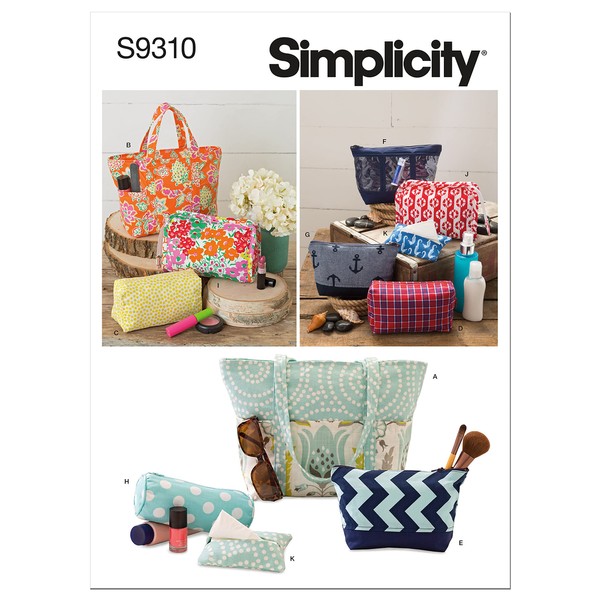 Simplicity Simplicity Assorted Cosmetic Tote Bag Packet, Code 9310 Sewing