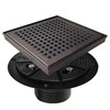 Neodrain 6 in Square Shower Drain, Oil Rubbed Bronze, Removable