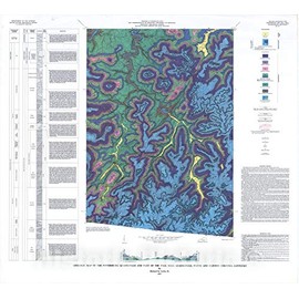 Historic Pictoric Map : Geologic map of The Powersburg Quadrangle and Part of The Pall Mall Quadrangle, Wayne and Clinton Counties, Kentucky, 1977 Cartography Wall Art : 36in x 32in