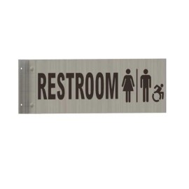 BuildingSigns.com Restroom ACCESSIBLE Sign -Two-Sided/Dou