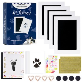 Tubuui Paw Print Kit for Dogs Cats,Inkless Baby Hand and Footprint Kit, Dog Nose Print Kit,Clean Touch Ink Pad Kit,No Mess Newborn Baby Footprint Kit, Pet Paw Print Kit for Family Keepsake