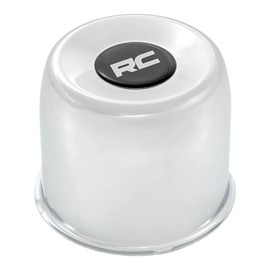 Rough Country Chrome Center Cap for Steel Wheels - 3.30" Bore Size, Closed Push-Through Design, Wide Compatibility
