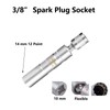 3/8 Inch Spark Plug Socket, 14mm 12 Point Flexible Thin