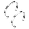 KALVICA Men's Father's Day Gift, Stainless Steel Bracelet with Lettering,