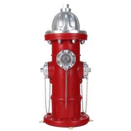 Fire Hydrant Pee Post for Dogs - Outdoor Backyard Play Equipment, Puppy Training Post, Garden Lawn Decor, Firefighter Gifts for Men (17.5 inch)