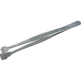 TRUSCO 41LB4-SA Acid Resistant Magnetic Tweezers, 5.1 inches (130 mm), Tip 0.4 inches (9.5 mm), 4 Prongs