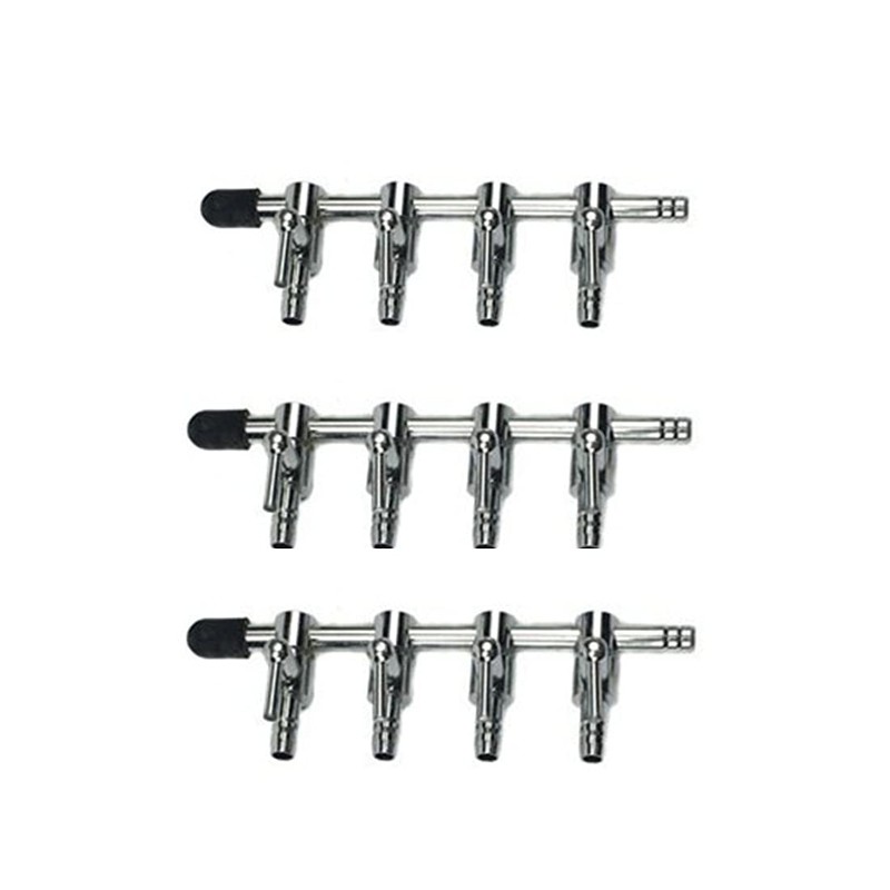bnafes Aquarium Air Valve 4 Way Inline Manifold Air Flow