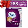 Puffs Ultra Soft Non-Lotion Facial Tissues, 4 Mega Cube Boxes,