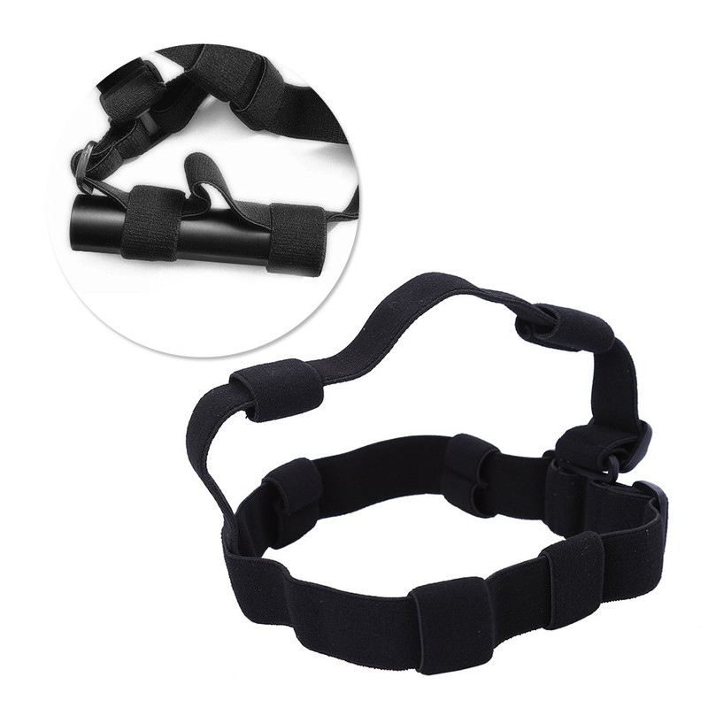 Restokki Elastic Headlamp Strap, Headlamp Strap Black Flashlight Headband for