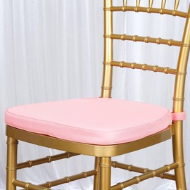 Tableclothsfactory Blush Pink Chiavari Chair Cushion for Wood Resin Chiavari Chairs Party Event Decoration - 2" Thick