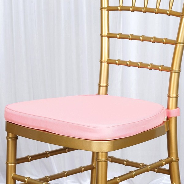Tableclothsfactory Blush Pink Chiavari Chair Cushion for Wood Resin Chiavari
