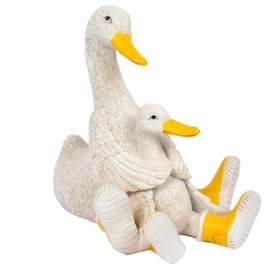 The Leonardo Collection Quackers Duck With Duckling Figurine For Home & Office | Home Decor Ornaments Gift For Women & Men | Beautiful Figurine For Indoor & Outdoor | Living Room Decor Ornaments