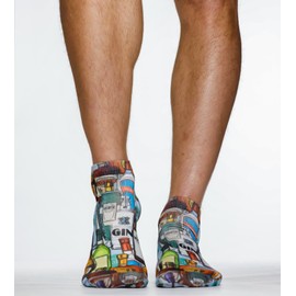 Wigglesteps Hard Drinks Men's Socks 8/12, Multi-Colour, 7-12, multicoloured