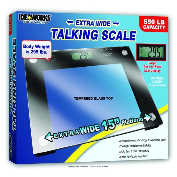 Extra Wide Talking Scale, Talking Scale Glass 15X12, (1 Each, 1 Each)