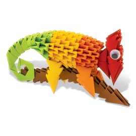 Creagami 3178717 Origami 3D Paper Sculpture Chameleon, Craft Set for Adults and Children from 7 Years, 265 Pieces