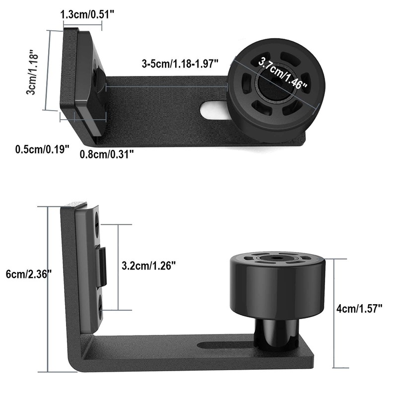 2 Pcs Adjustable Wall Door Floor Guides Bottom Sliding Door