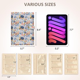 Kakurookie Travel Jewelry Organizer Case, Portable Jewlery Storage Book with Jewelry Pouch Jewelry, for Earrings,Rings,Necklaces,Bracelets-Perfect,Waterproof, Ideal for Trips and Gifts