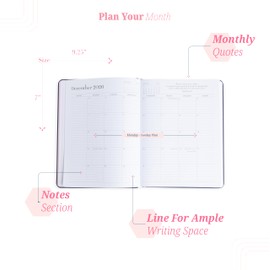 momAgenda Desktop Planner for Busy Moms with Space to Organize Schedules and Appointments for Up To Four Children- 18 Month Calendar (July 2025-August 2026) (Moonlit Navy)