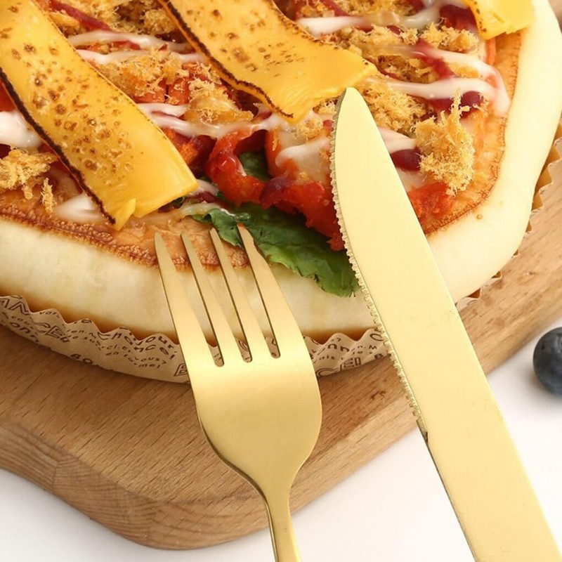 AIXXCUVQ Stainless Steel Cutlery Set Sturdy Lasting Rust Proof Easy