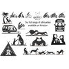 Skiing Whippet Greyhound Silhouette Ornament - Handmade Festive Decor for