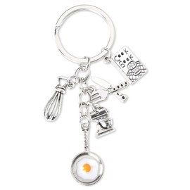 Culinary Chef Baking Gifts for Women Men Students Cooker Keychain for Baker Birthday Christmas Gifts for Chef Bake Cook Lover Gifts Accessories favors Cook Book Kitchen Utensils Chef Key Chain