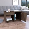 Coffee Table Dext, Single Door Cabinet, One Open Shelf, Dark