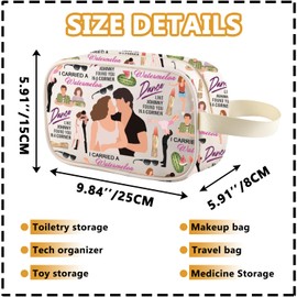 XYANFA Dance Miove Inspired cosmetic bag Dance lover gift Watermelon themed Gift 80s Movie Zipper Pouch (Dance LIKE t-m)