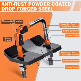 EilxMag Hitch Tightener, Heavy Duty Anti-Rattle Hitch Stabilizer for 2" Hitch, Trailer Hitch Stabilizer with Rubber Isolator & Wrench for Hitch Mount, Cargo Carrier, Bike Rack (1 Pack, Orange & Black)