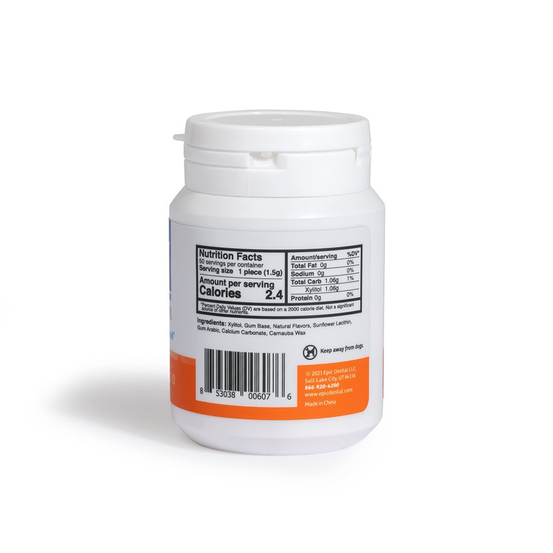 Epic 100% Xylitol Orange Mango Chewing Gum - Sugar Free,